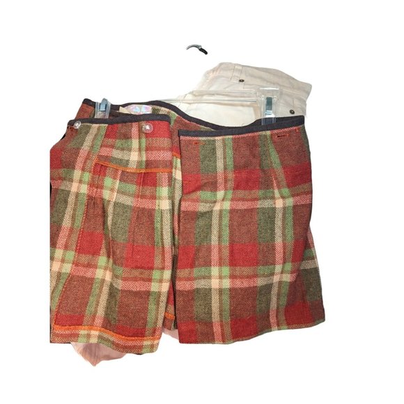 Free People Brown Red Size 6 Wool Wrap Mini Skirt with Buckle - Picture 7 of 9